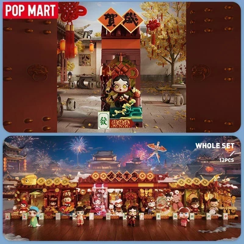 POP MART Wealthy Snake New Year Celebration Fortunate Hand Series Blind Box Mystery Anime Action Figures Toy Guess Bag