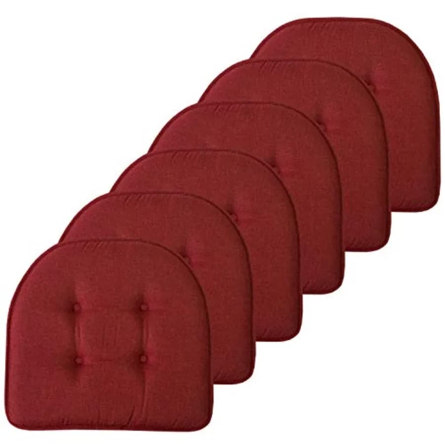 Cuscino per sedia in memory foam trapuntato, antiscivolo, con retro in gomma, a forma di U, 17" x 1", coprisedile