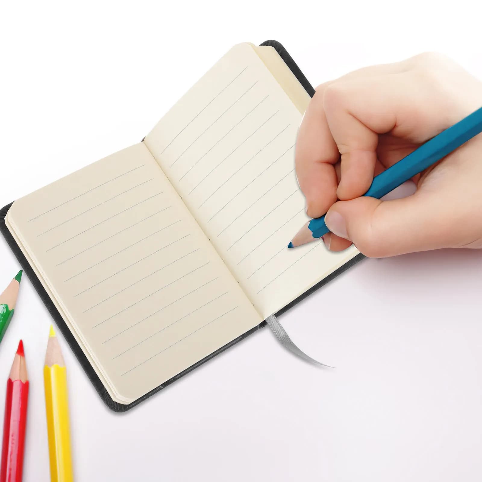 2 quaderni tascabili, piccoli blocchi note con pagine a righe ispessite, design elegante e minimalista, agenda giornaliera portatile per ufficio e scuola