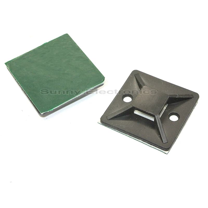 50 pz 40x40mm (1.6 "x 1.6") Autoadesivo Cable Wire Zip Tie Monti Base di montaggio Morsetti Clip per 10.8mm Fascetta