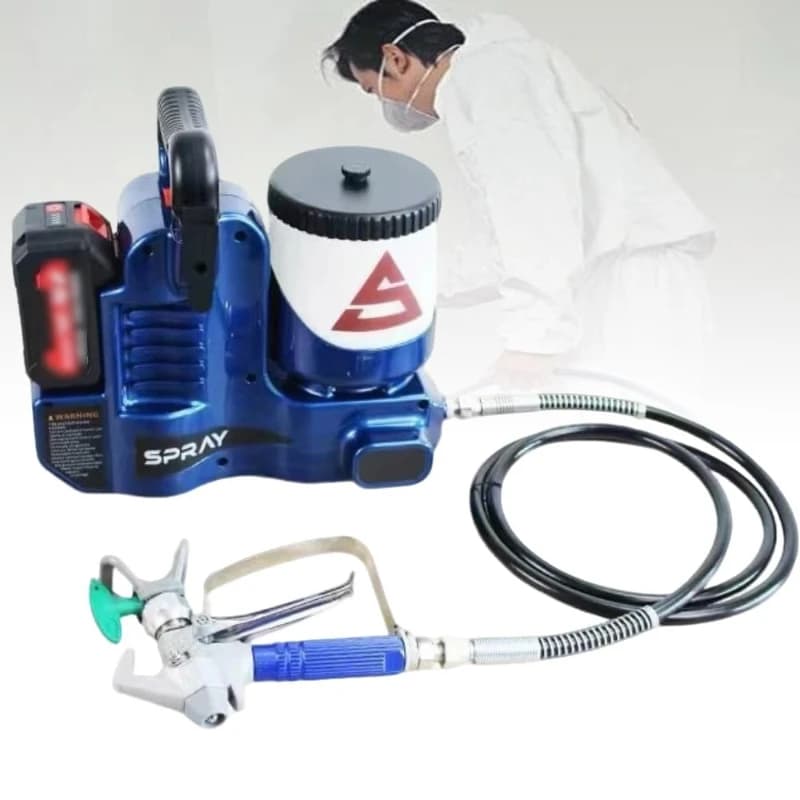 High Efficiency Airless 500W 1.2L Paint Sprayer, Portable Electric Sprayer for Home Interior, Compatible with Makita 18V