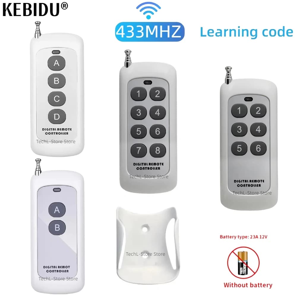 Codice di apprendimento del telecomando 433 MHz 1527 Trasmettitore controller wireless a lungo raggio da 1000 m per lampada motore tubolare pompa acqua