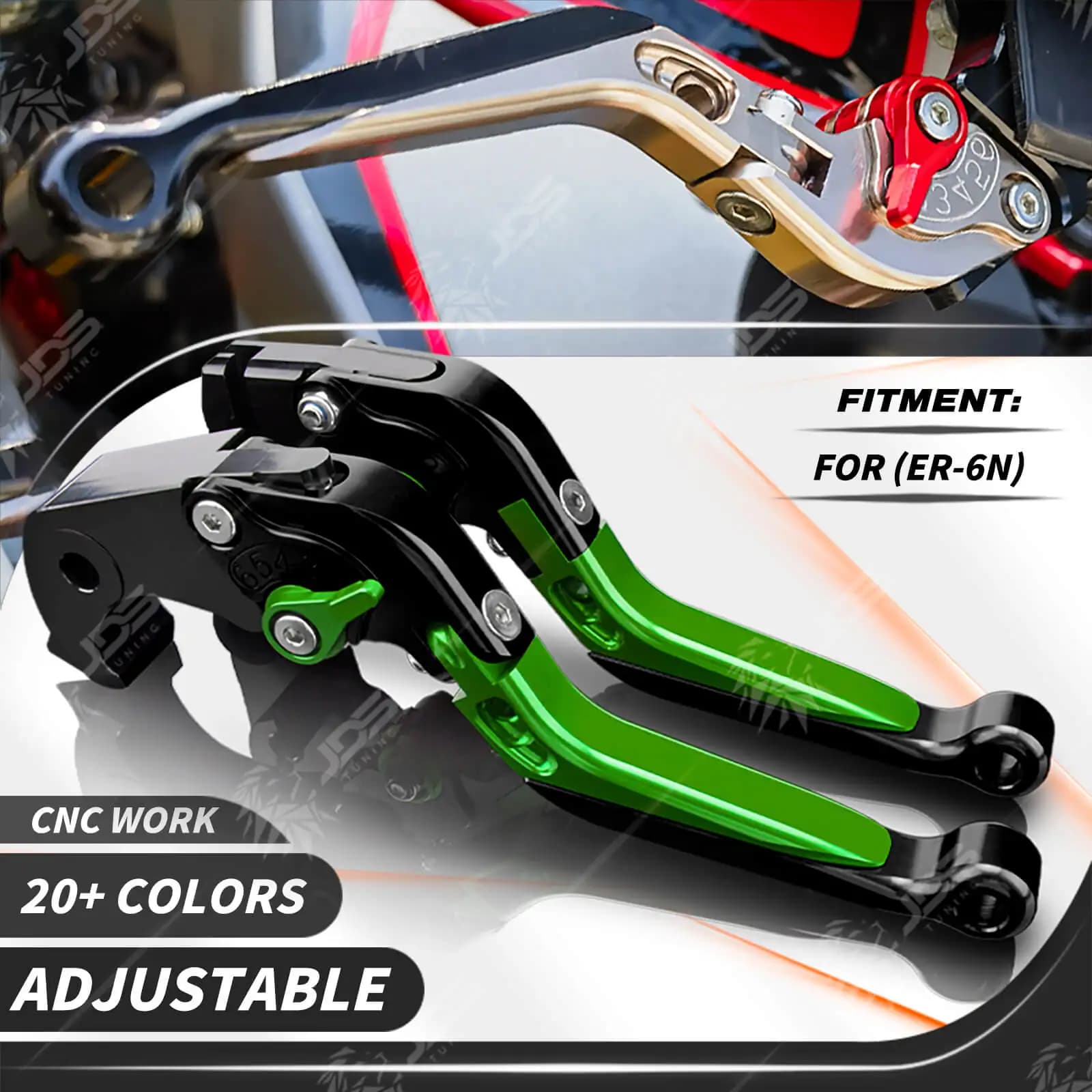 For Kawasaki ER-6n/ER6N/Ninja650/ER6F/EX6 Kit Leve Freno and Friction Adjustable Technology Lever Freno Friction with Selector