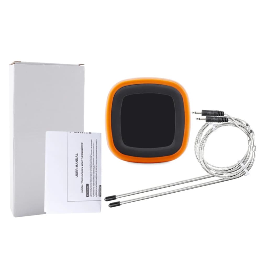 Termometro Digitale da Cucina per Carne, Sonda Impermeabile per Temperatura della Carne, Termometro con Schermo Touch per Forno e BBQ