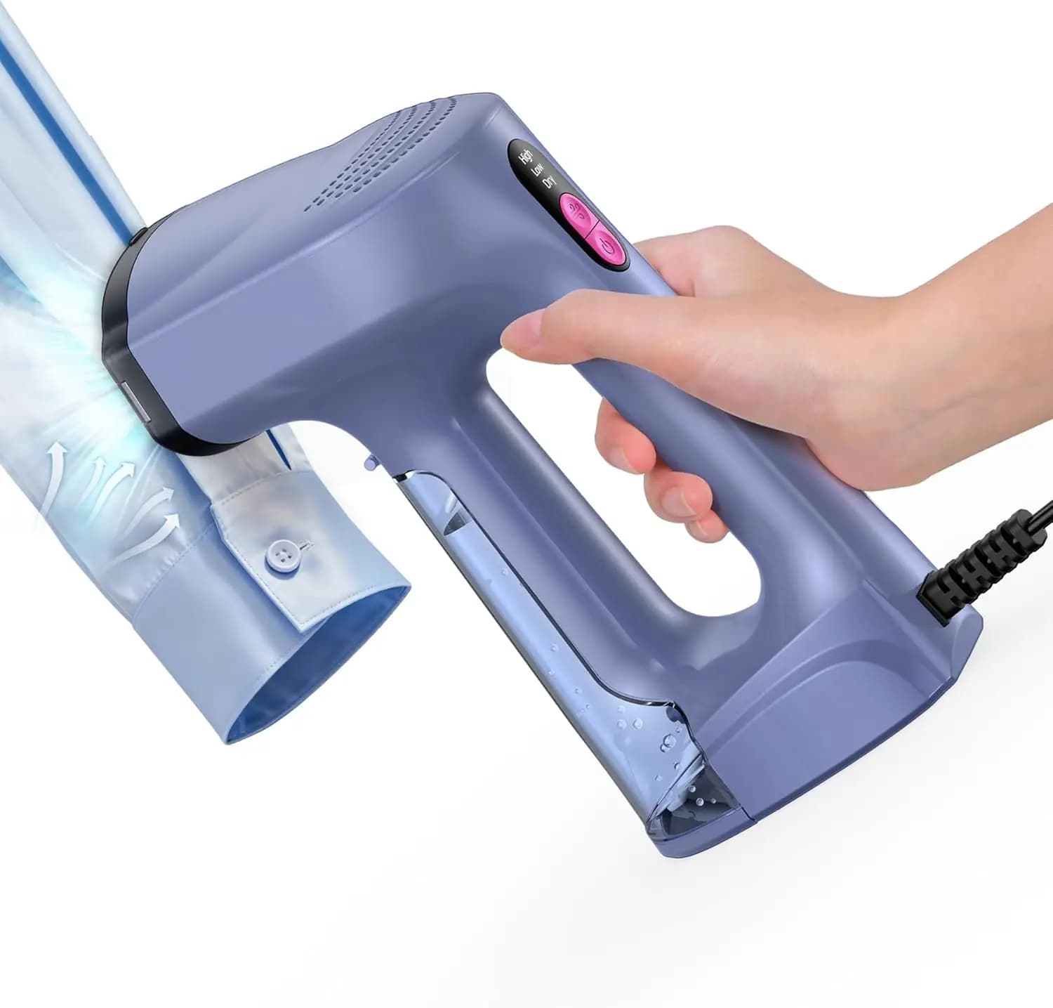 Vaporizzatore per Vestiti 3500Pa, 3 Modalità con Display LED, Vaporizzatore Portatile da Viaggio con Serbatoio da 160ml