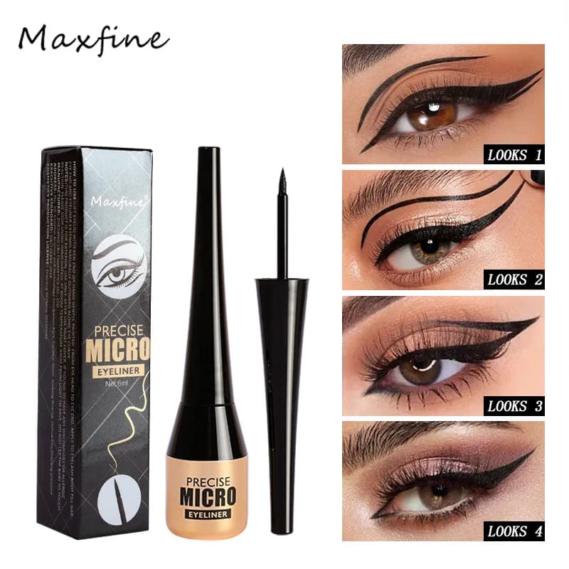 Liquid pen for eyeliner type immersion, not drought, waterproof, sweat resistant, mascara pen for long-lasting natural shadow