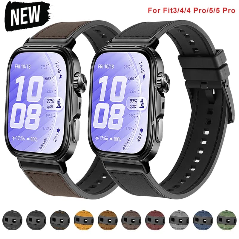 22mm Leather Strap for Huawei Watch Fit 5 Pro/4 Pro Smartwatch Band Bracelet for Huawei Watch Fit 3 4 5 Wristband Accessories