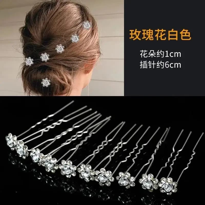 Nuovo Set di 10 Fermagli per Capelli con Perle e Cristalli, Eleganti Accessori per Sposa e Damigelle, Fermagli alla Moda per Donne, Decorazione per Feste e Regalo