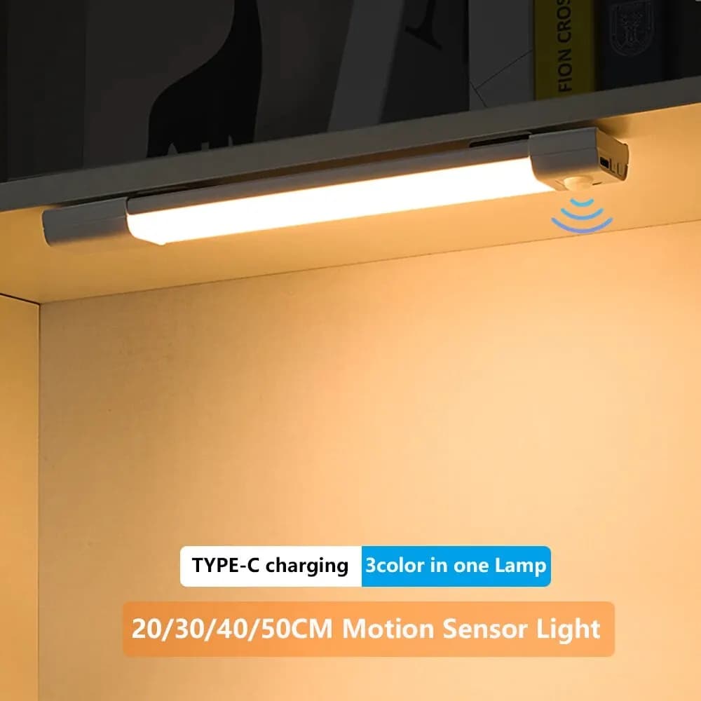 LED Night Light sensore di movimento luce Wireless USB Led Cabinet Night guardaroba lampada per armadio da cucina camera da letto armadio sensore LED