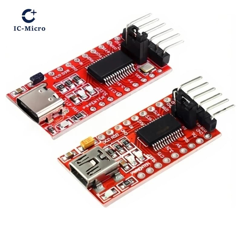 1-10 Pezzi Modulo Adattatore Seriale USB 3.3V 5.5V a TTL FT232RL FT232 FTDI per Arduino FT232 Pro Mini Porta USB a TTL 232 Type-C USB