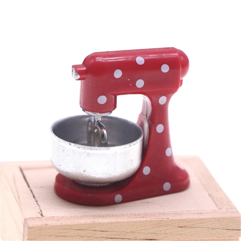 1 pz Mini Frullatore Rosso per Casa delle Bambole, Modello in Resina, Miniatura Simulata di Frullatore Rosso, Arredamento da Cucina, Ornamento Decorativo