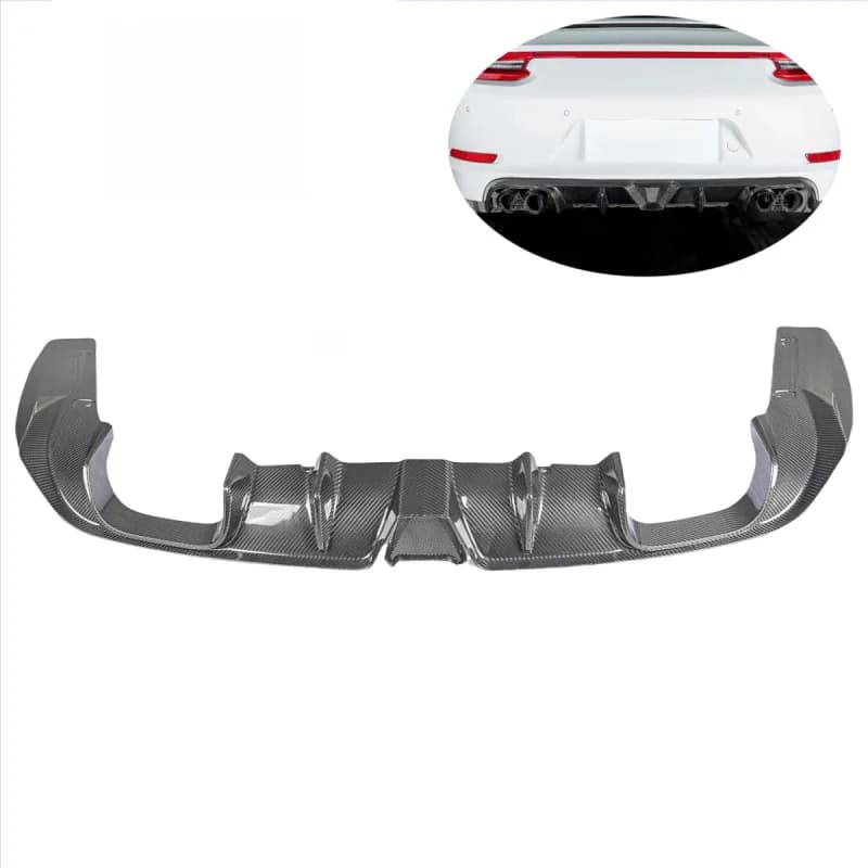 Diffusore Posteriore in Fibra di Carbonio Stile KDA per Porsche 911 991.2 GT3 2012-2019