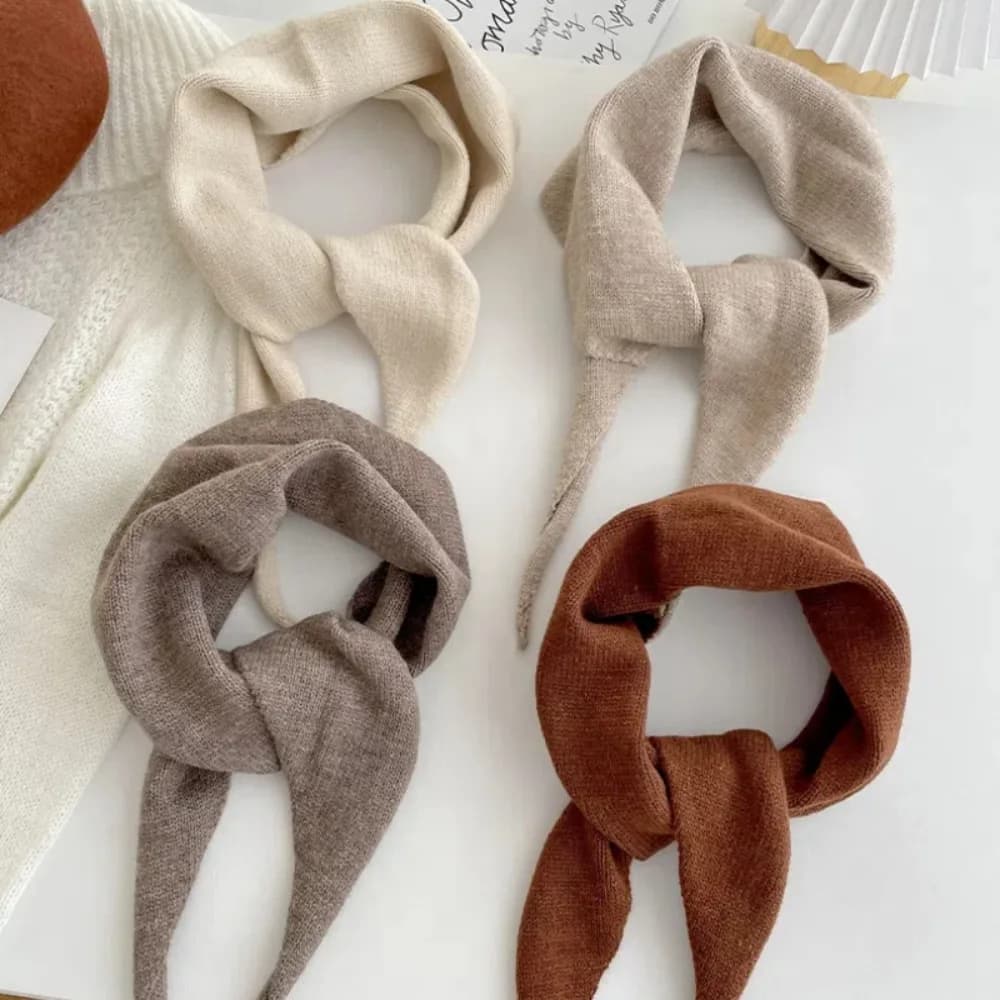 Fashion Korean Style Knitted Triangle Scarf Soft Windproof Winter Cashmere Scarves Casual Warm Women Cashmere Shawl Girls