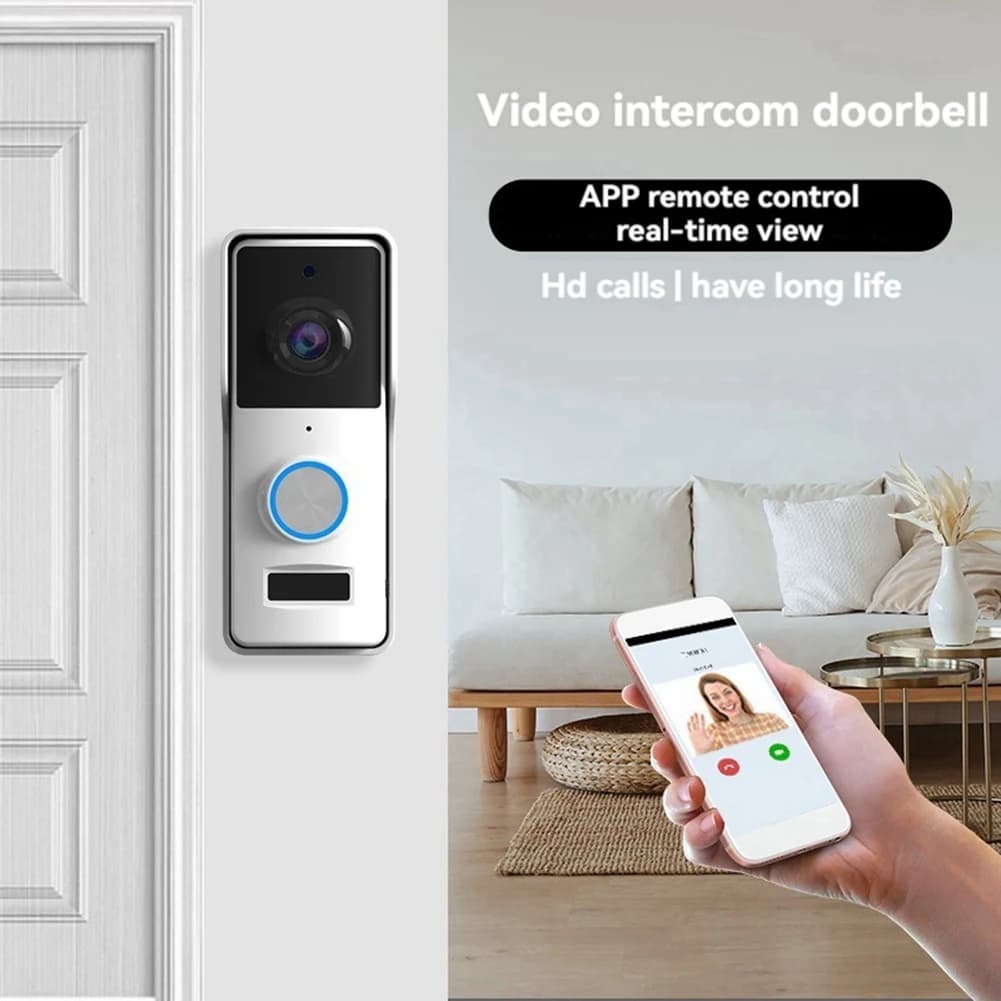 Nuovo Videocitofono Wireless Tuya HD con Campanello Interno, Angolo di Visione di 90 Gradi, WIFI
