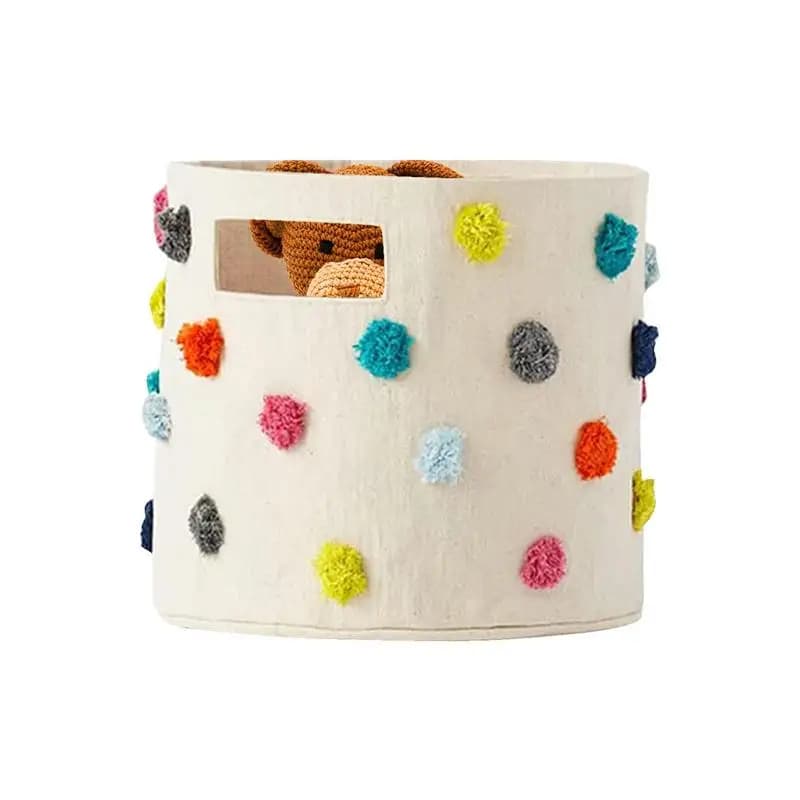 Storage Basket Large Capacity Canvas Organizer Laundry Basket Hamper For Living Room Bedroom Nursery Room Bathroom Laundry Dorm