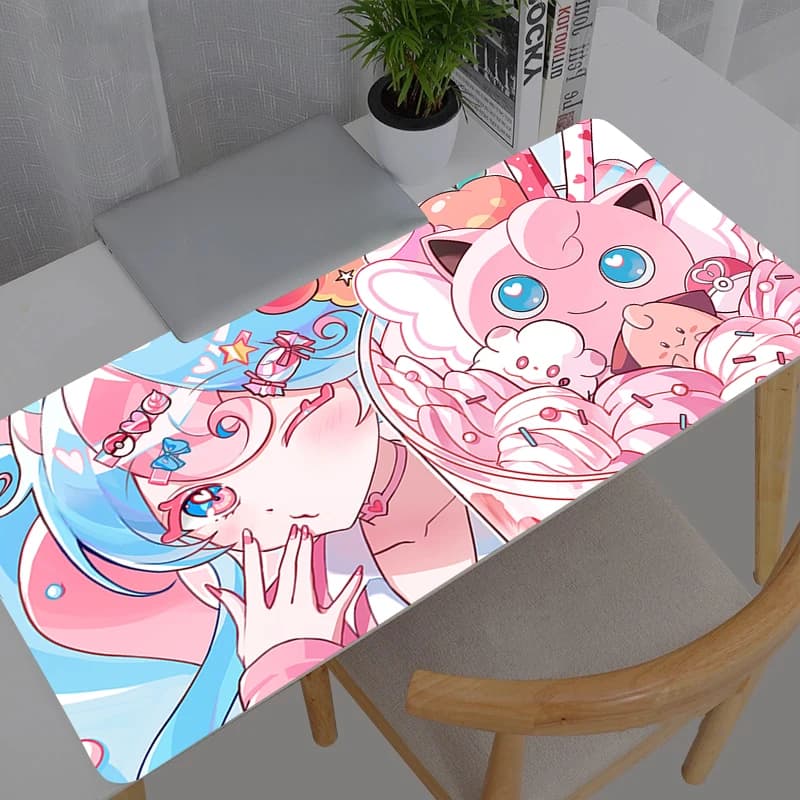 Tappetino per mouse P-Pikachus J-Jigglypuffs Gaming Large Dywan Gamer Tappetino per tastiera Tappetino per scrivania Tappetino per mouse XXL 900x400 per computer