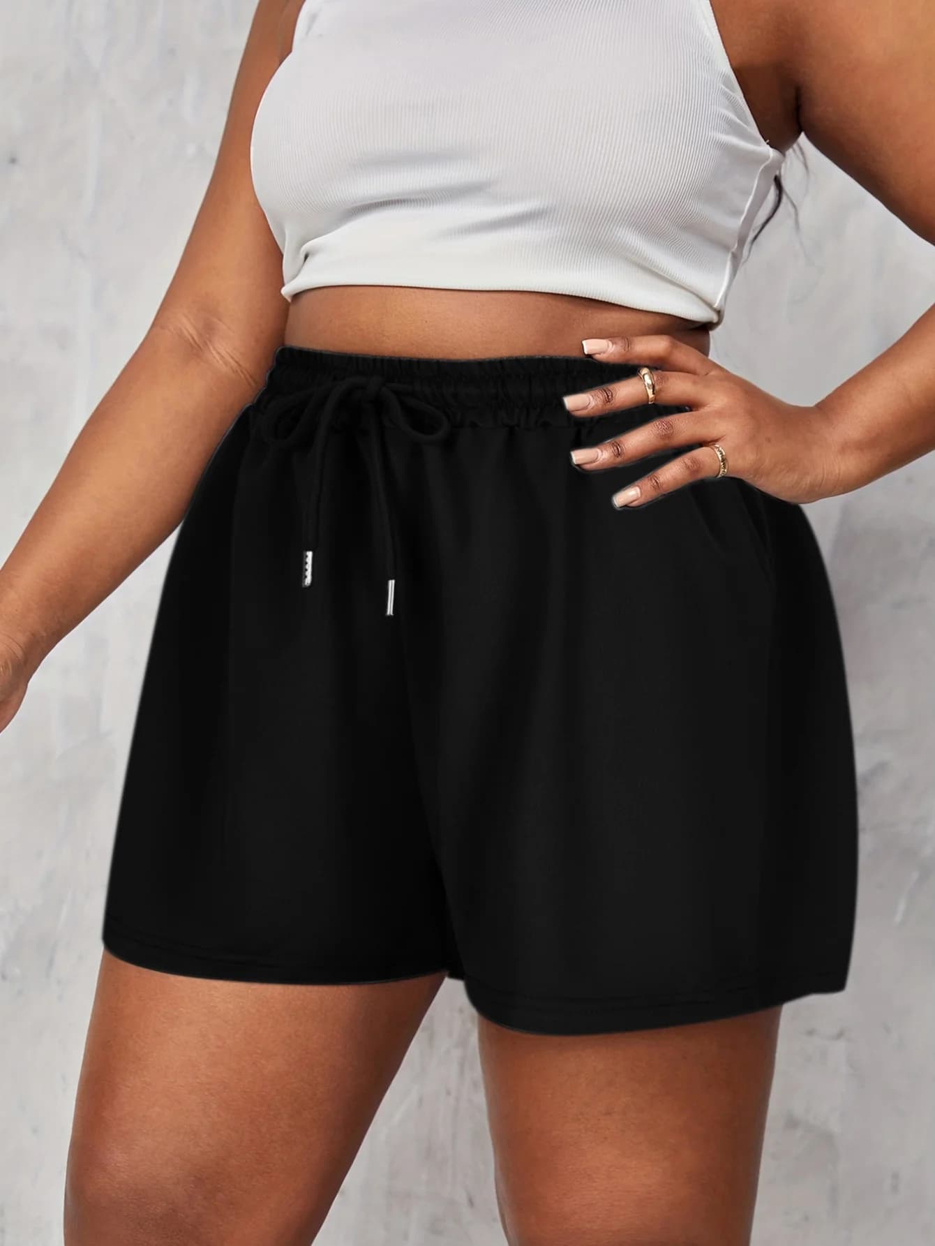 Pantaloncini casual estivi da donna in tinta unita con elastico in vita, traspiranti e anti-sudore, adatti per sport, corsa e fitness