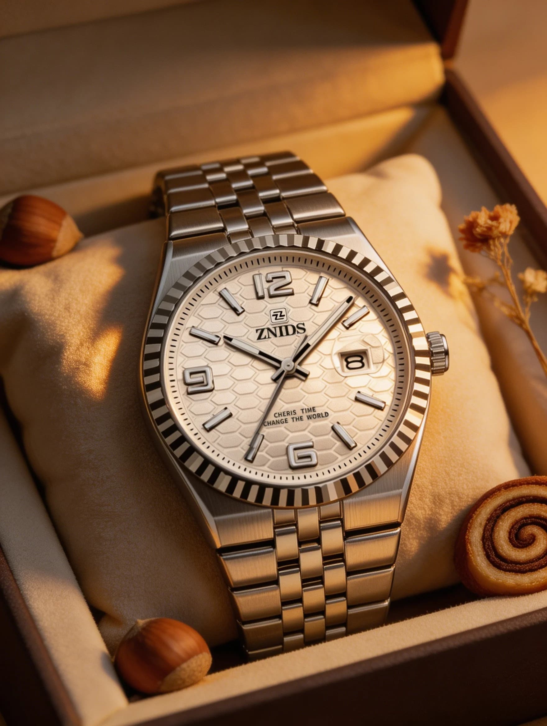 Men's quartz watch in light luxury style, working watch with textured dial, steel strap, waterproof, bright, with calendar, classic design with three hands, simple and elegant, versatile style, suitable for commuting, work and appointments, European and American best-selling men's watch, durable and precise, the first choice for a gift for the boyfriend.