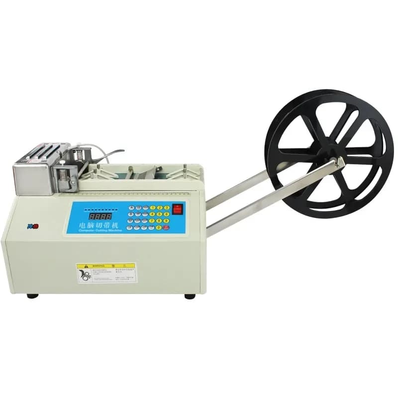 Macchina Automatica per Taglio Nastri, Velcro, Cerniere, Sacchi Tessuti, Cinghie Elastiche - Taglio a Caldo e a Freddo