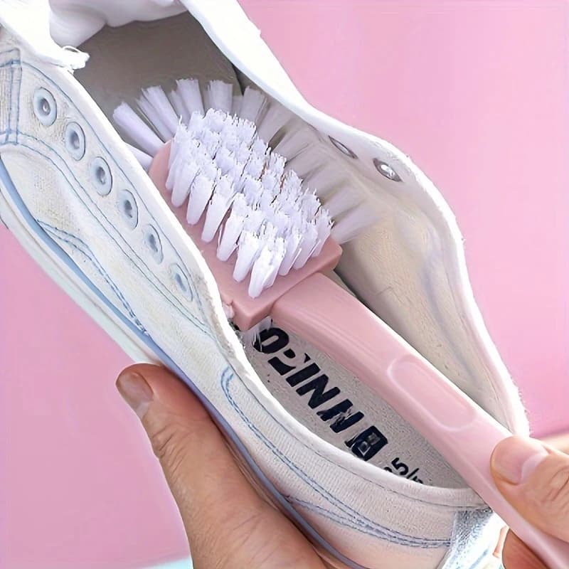 Spazzola per la pulizia resistente 5 in 1, impugnatura facile da impugnare, pulisce scarpe, vestiti, gioielli, orologi, scarpe da ginnastica, spazzola per la pulizia multifunzionale