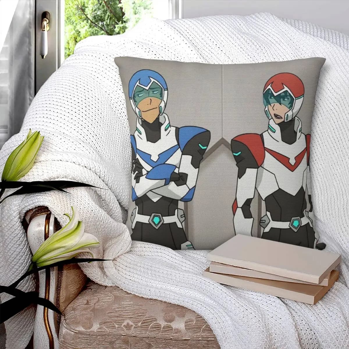 Voltron Legendary Defender Keith Lance Anime Federa for square cushion, decorative cushion lining for sofa and living room