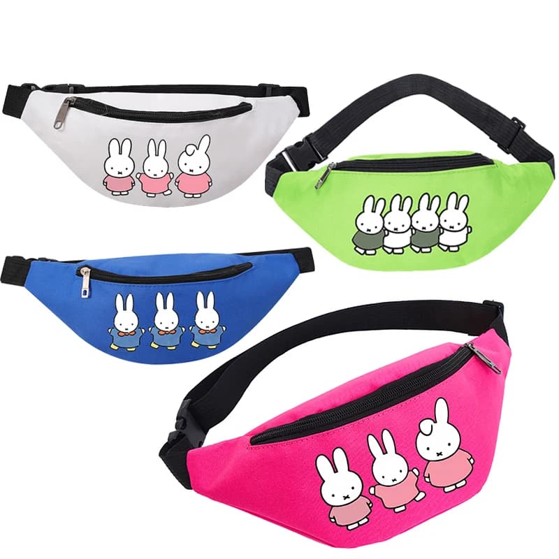 Borsa a tracolla Miffy a forma di coniglio, marsupio da donna e ragazza, marsupio da corsa leggero, borsa a tracolla a forma di coniglietto, marsupio a tracolla leggero