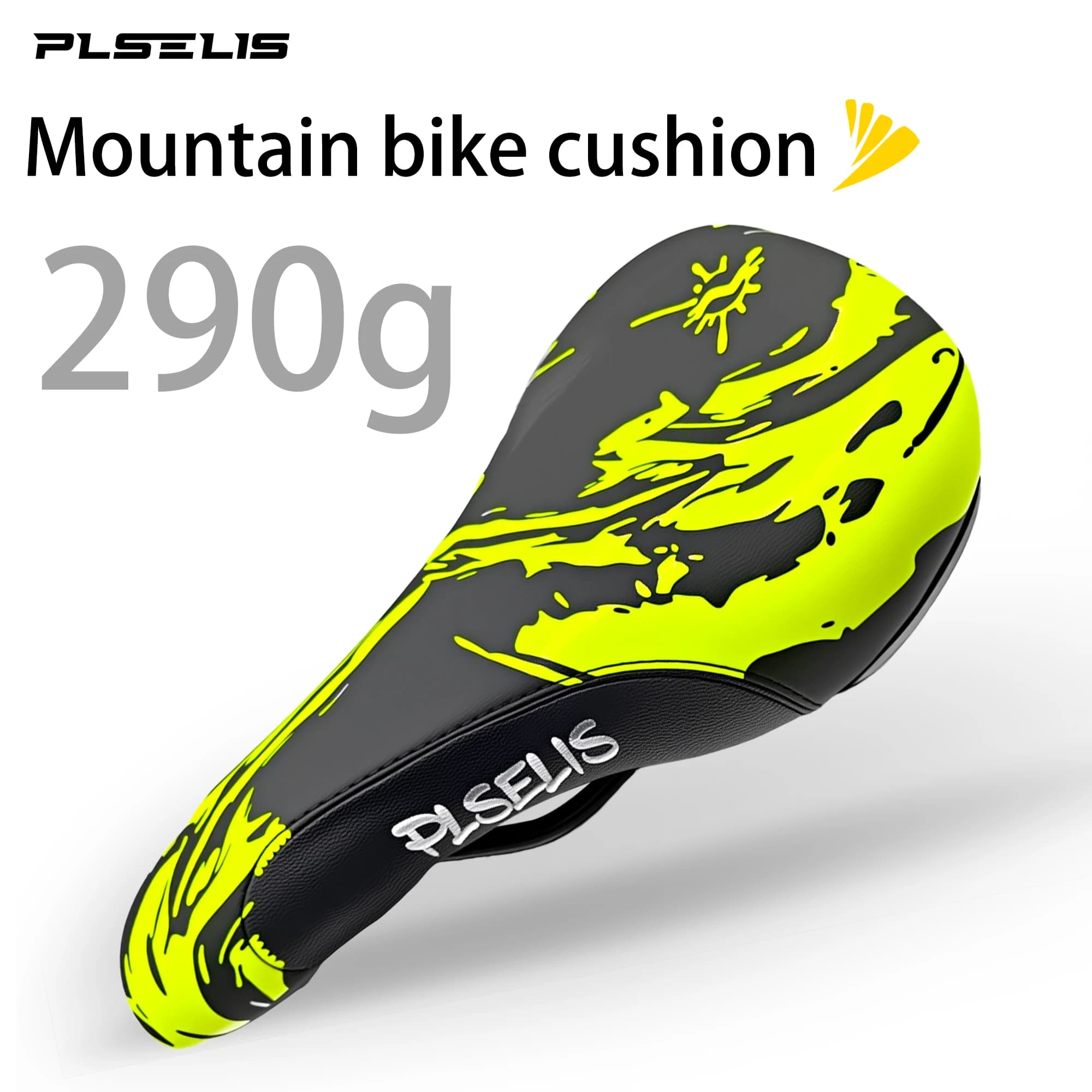 Sella per Bicicletta MTB PLSELIS Comfort: Rivestimento in Pelle PU, Base in Nylon, Imbottitura in Spugna Morbida 290g Leggero, Ideale per Avventure Fuoristrada.