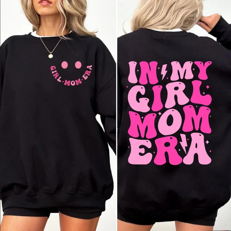In My Girl Mom Era felpa girocollo donna Pullover ragazza mamma Mama Club felpe primavera vestiti divertenti rivelazione di genere