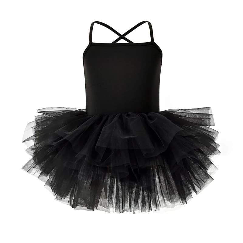 Vestito da ballo rosa e magenta per bambine con gonna in tulle a schiena incrociata - Comodo e traspirante per feste e cerimonie