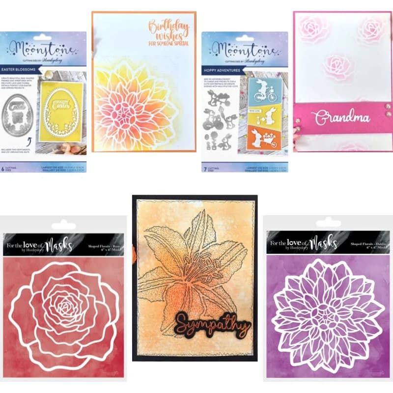 Stencil e Fustelle in Metallo con Coniglio che Annaffia le Piante in Vaso per Scrapbooking Fai-da-Te, Album Fotografici, Creazione di Cartoline e Decorazioni