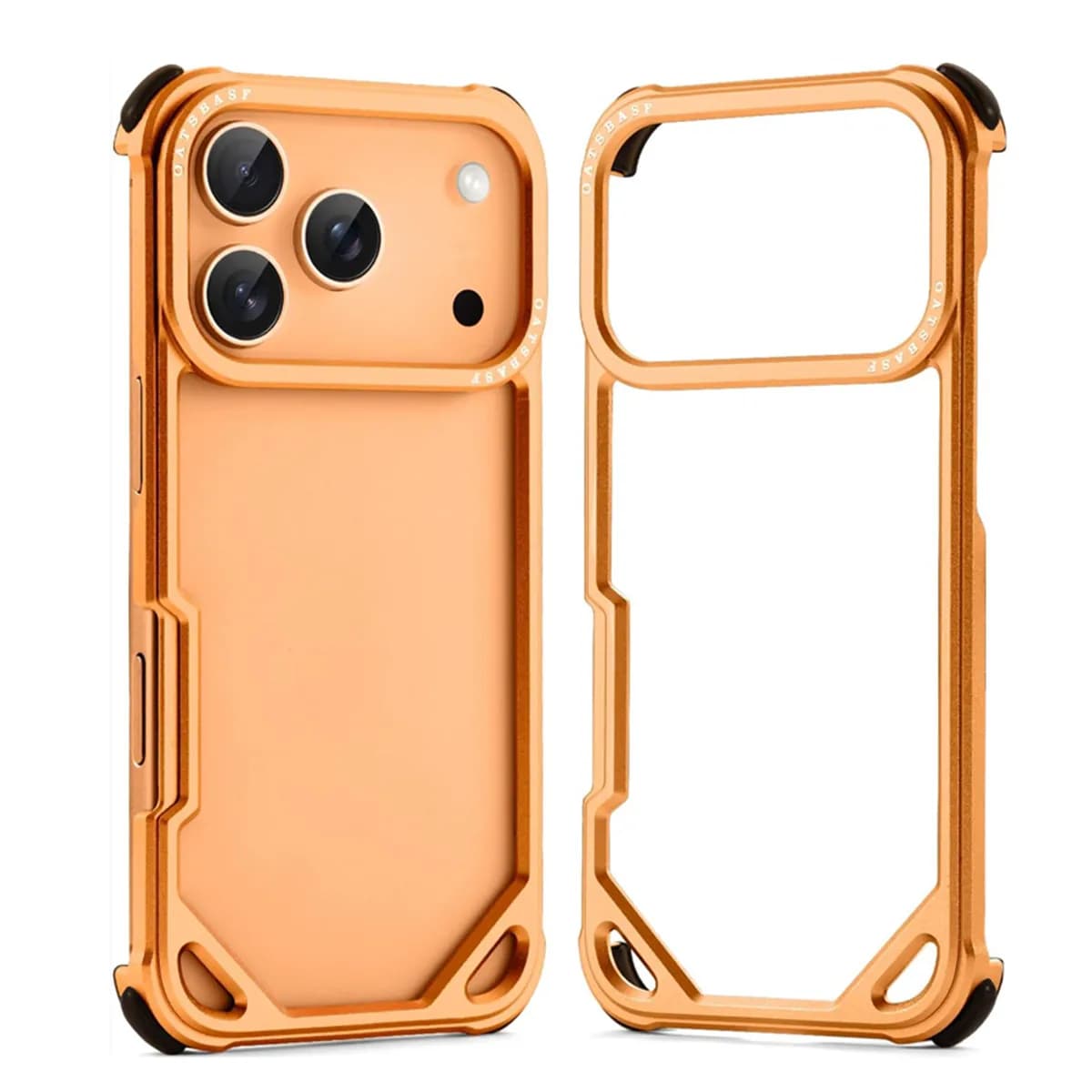 Phone Case for iPhone 17 Pro / 17 Pro Max / Air / 16 15 Minimalist case with wireless charging shockproof aluminum housing