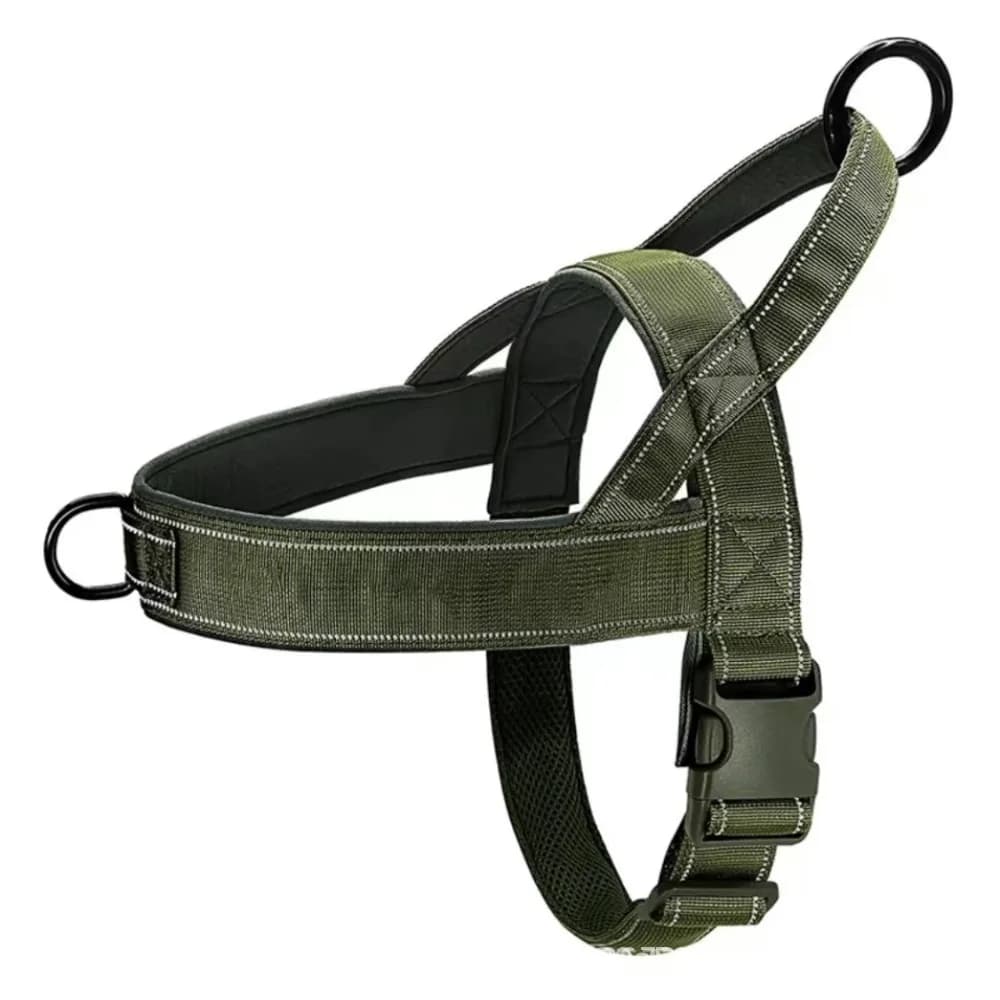 Gilet per imbracatura da passeggio per animali domestici in nylon regolabile con strisce riflettenti Gilet per guinzaglio per cani da passeggio A prova di esplosione Resistente all'usura