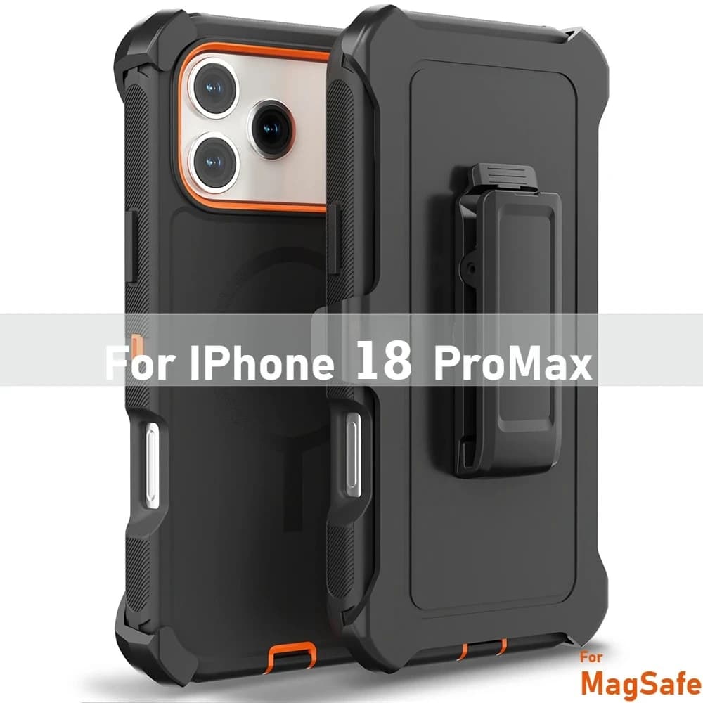 Armor OTT Defender Box Magnetic Phone Case for IPhone 18 Pro Max 17 16 15 14 13 12 for Magsafe Rugged Shockproof with Clip Cover