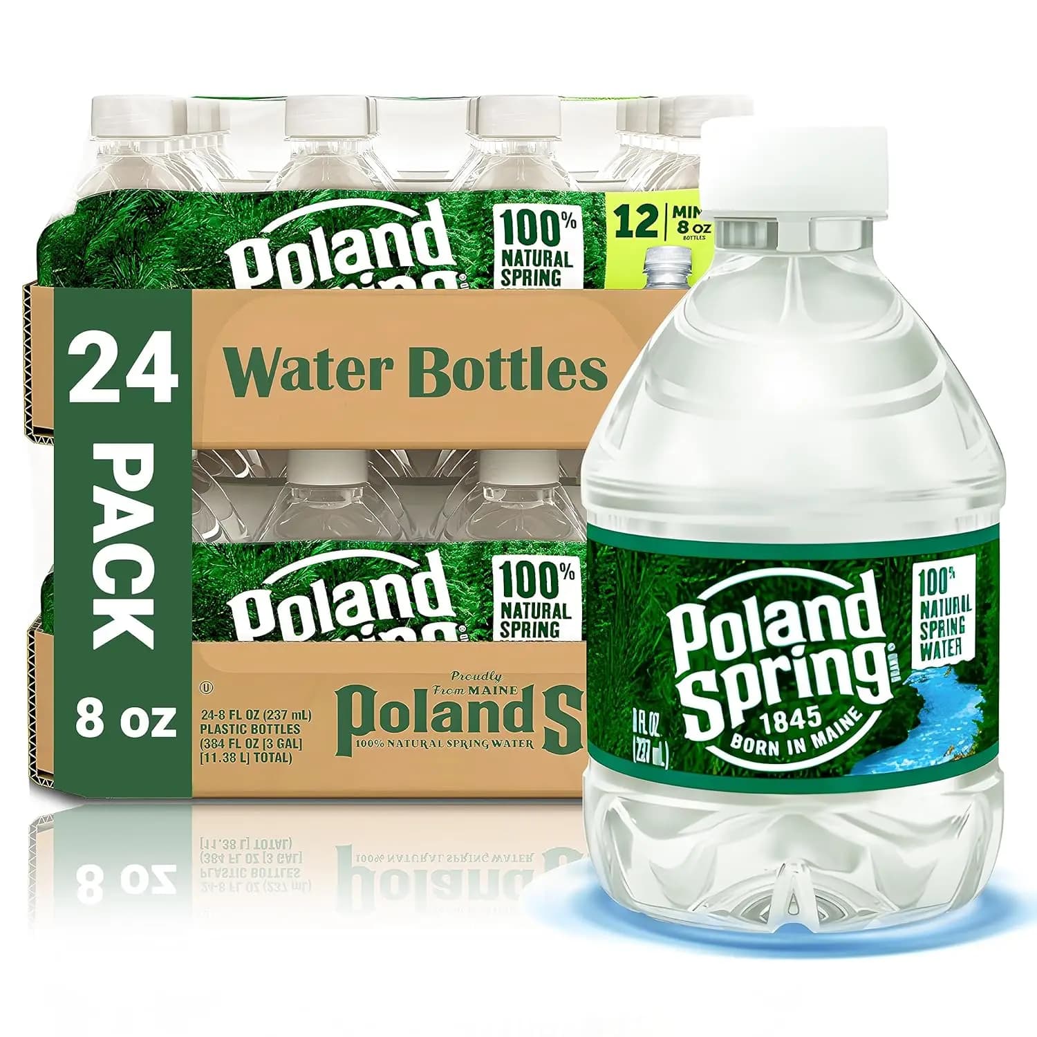 Mini Acqua di Sorgente 8 oz Confezione da 24 - Acqua in Bottiglia Piccola per Idratazione in Movimento