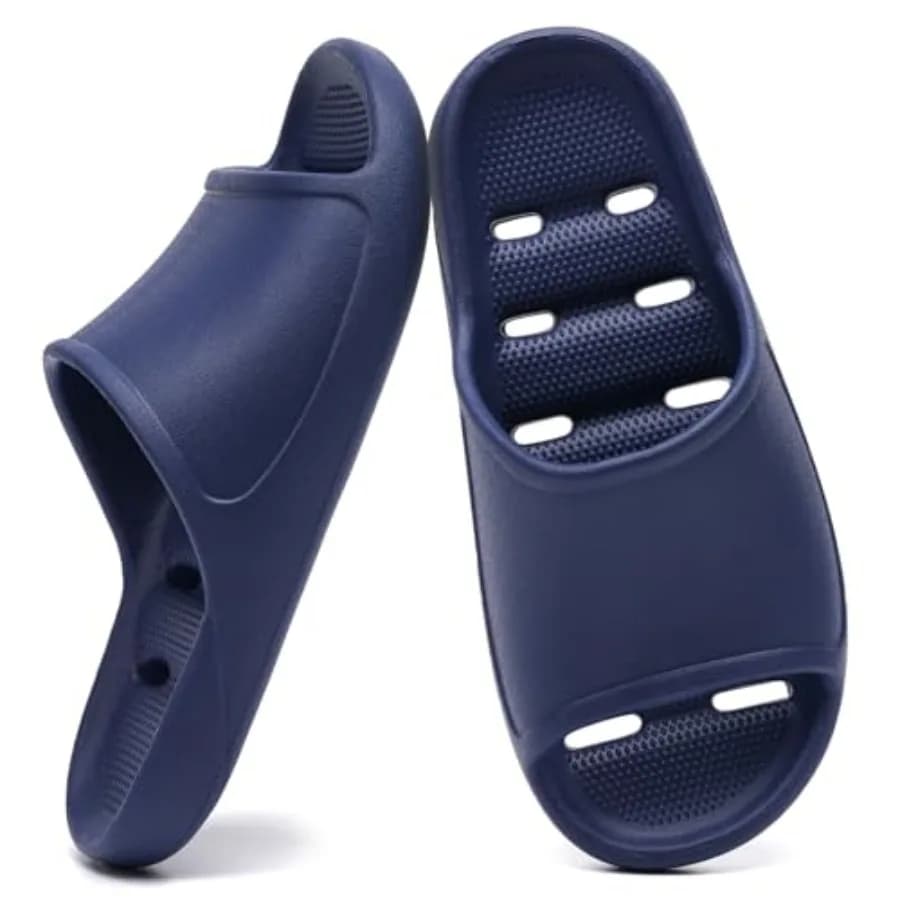 Shower Shoes for Women and Men Pool Slides Sandals Soft Cushioned Anti-Slip Slides Slippers Comfort Arch Support Quick Drying S