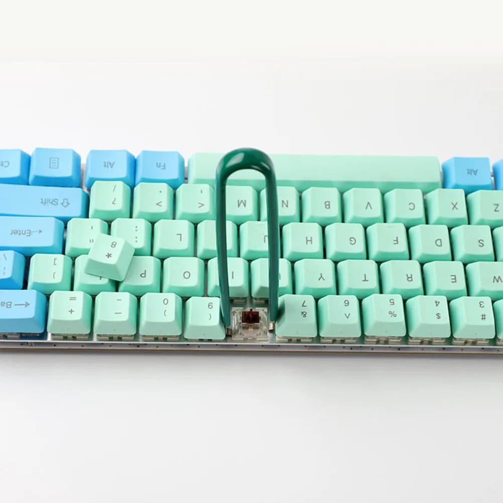 Set di 2 Estrattori per Tasti di Tastiera Meccanica, Strumento Verde per Rimozione e Riparazione di Keycap, Accessori Compatibili per Tastiere