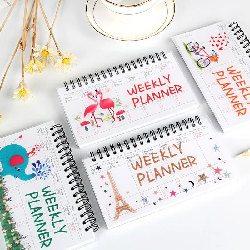 Cancelleria coreana simpatico taccuino Agenda portatile diario settimanale mensile Planner studente organizzatore programma materiale scolastico Kawaii