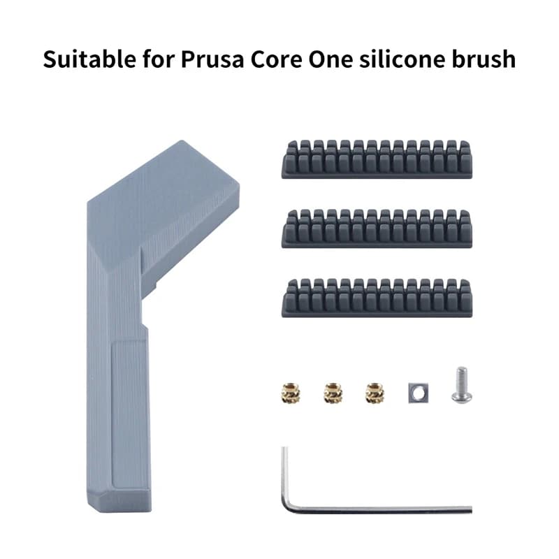 3 spazzole in silicone per ugelli Prusa Core One, strumento per la pulizia degli ugelli della stampante 3D per Prusa Core One