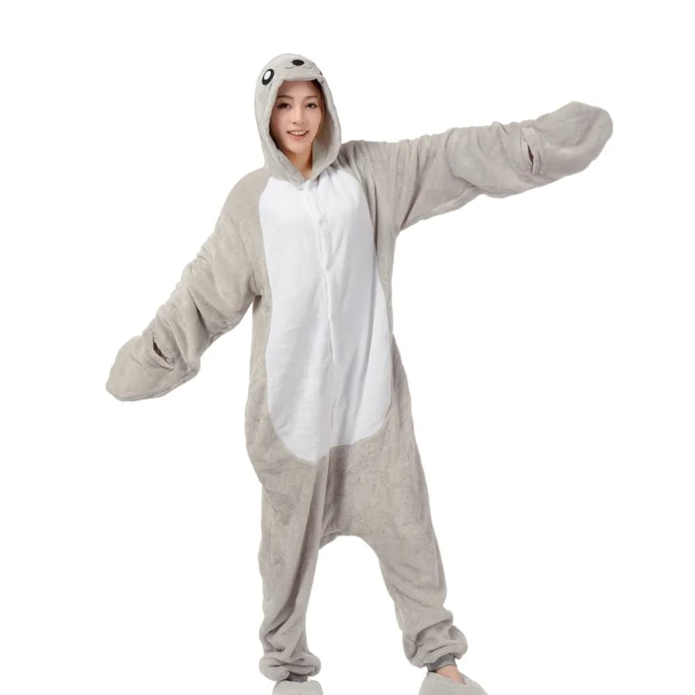 Sea Lion Costumes Women Men's Jumpsuit Halloween Party Cosplay Camouflage Costumes For Adults (not include slipper)