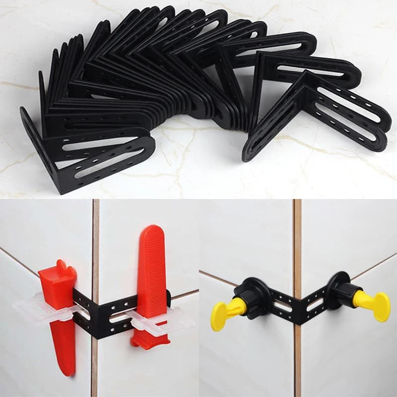 25-100 pz Sistema di Livellamento Piastrelle Pinze Angolo Maschio Per Pavimento Parete Piastrelle Livellatore Distanziatori Localizzatore Regolatore Posa di Strumenti di Costruzione