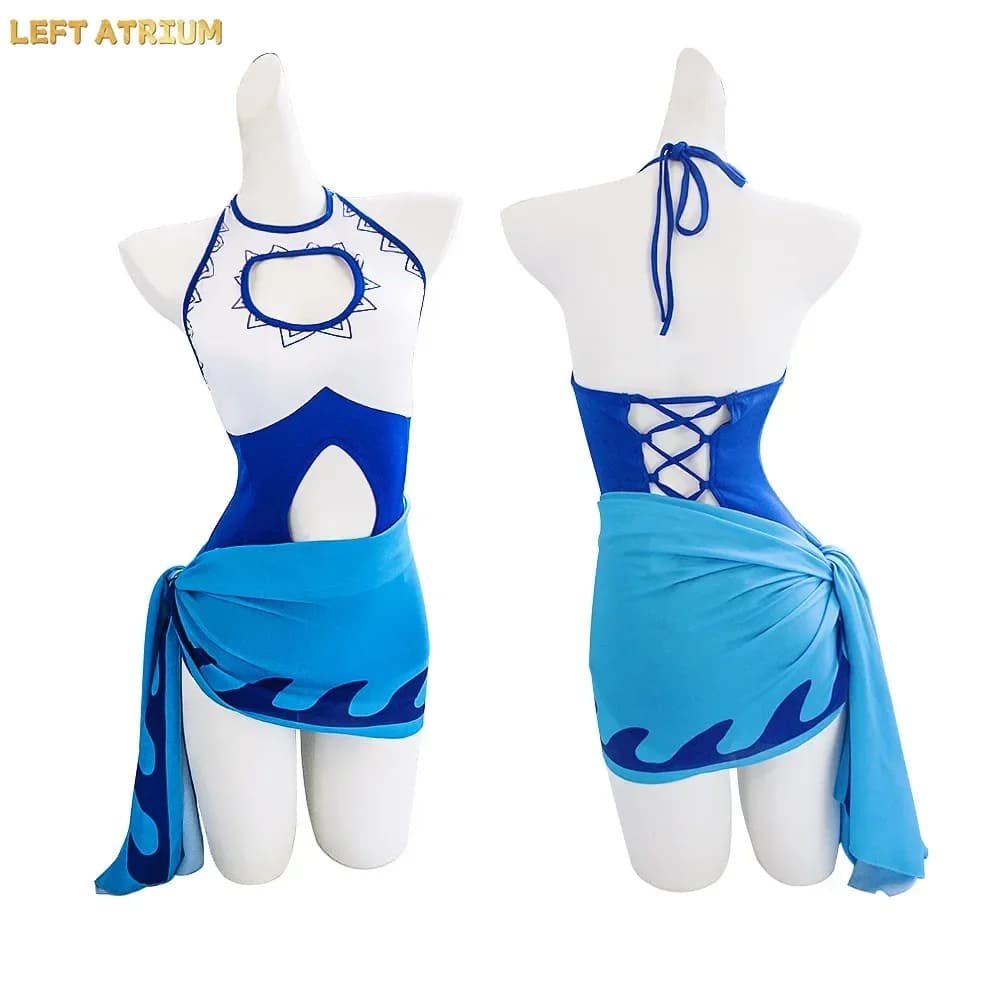 Costume Cosplay di Miss Fortune, la Cacciatrice di Premi del Gioco LOL, Costume da Bagno Estivo per Feste in Piscina e Spiaggia, Bikini Intero