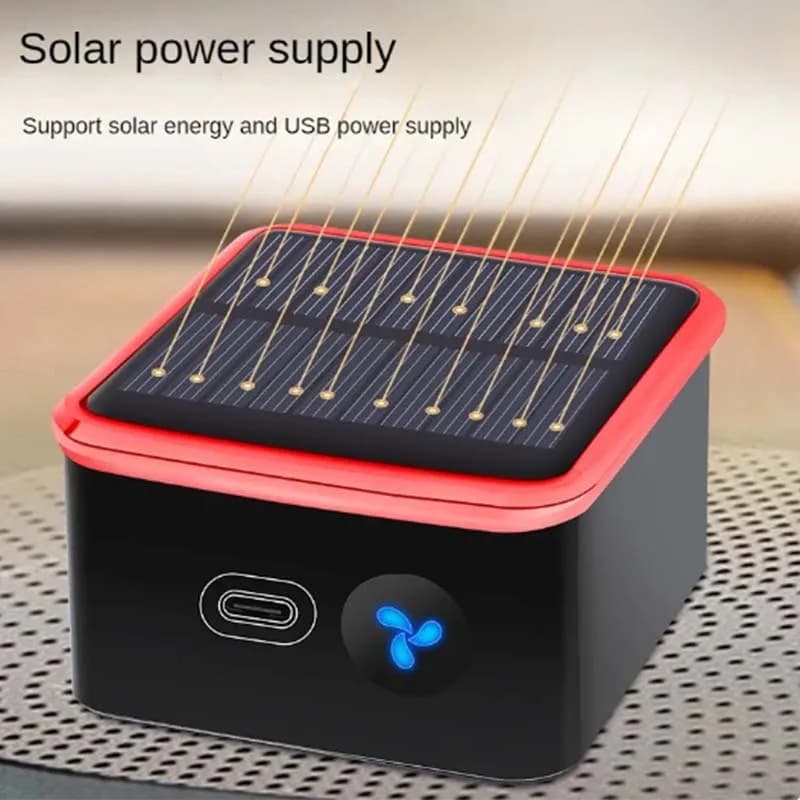 Purificatore d'aria per auto solare Pulitore di ossigeno USB Generatore di ozono Purificatore d'aria Filtro HEPA Rimozione fumo Gadget intelligenti Forniture per auto