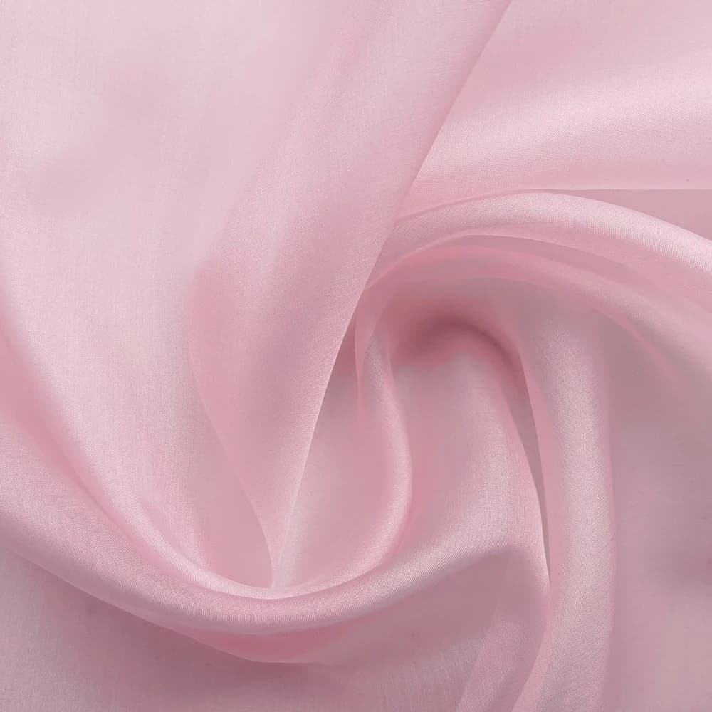 50 cm * 140 cm Tessuto di organza di pura seta rosa loto Velo trasparente trasparente Abito da sposa Yashmak Materiale di seta