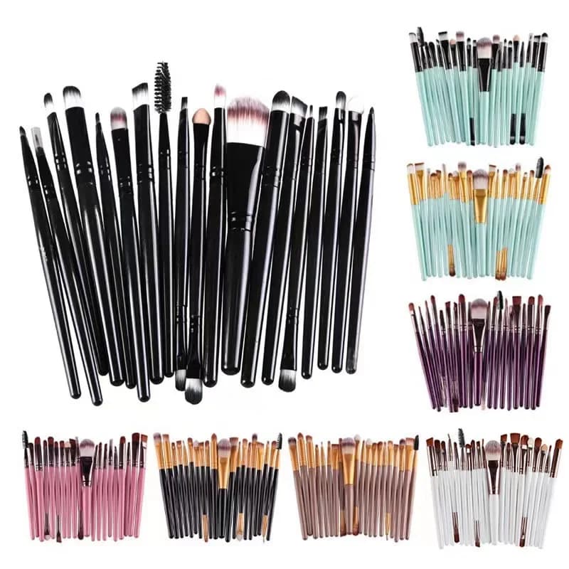 20 Eye Makeup Brushes, Complete Set of Umbrella Makeup Tools, Popular Eyeliner Brush