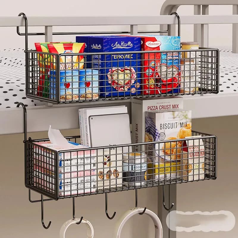 Scaffale portaoggetti a griglia per dormitorio, Ottimo scaffale portaoggetti, Scaffale da comodino, Scaffale a cestello, Scaffale da parete per dormitorio studentesco