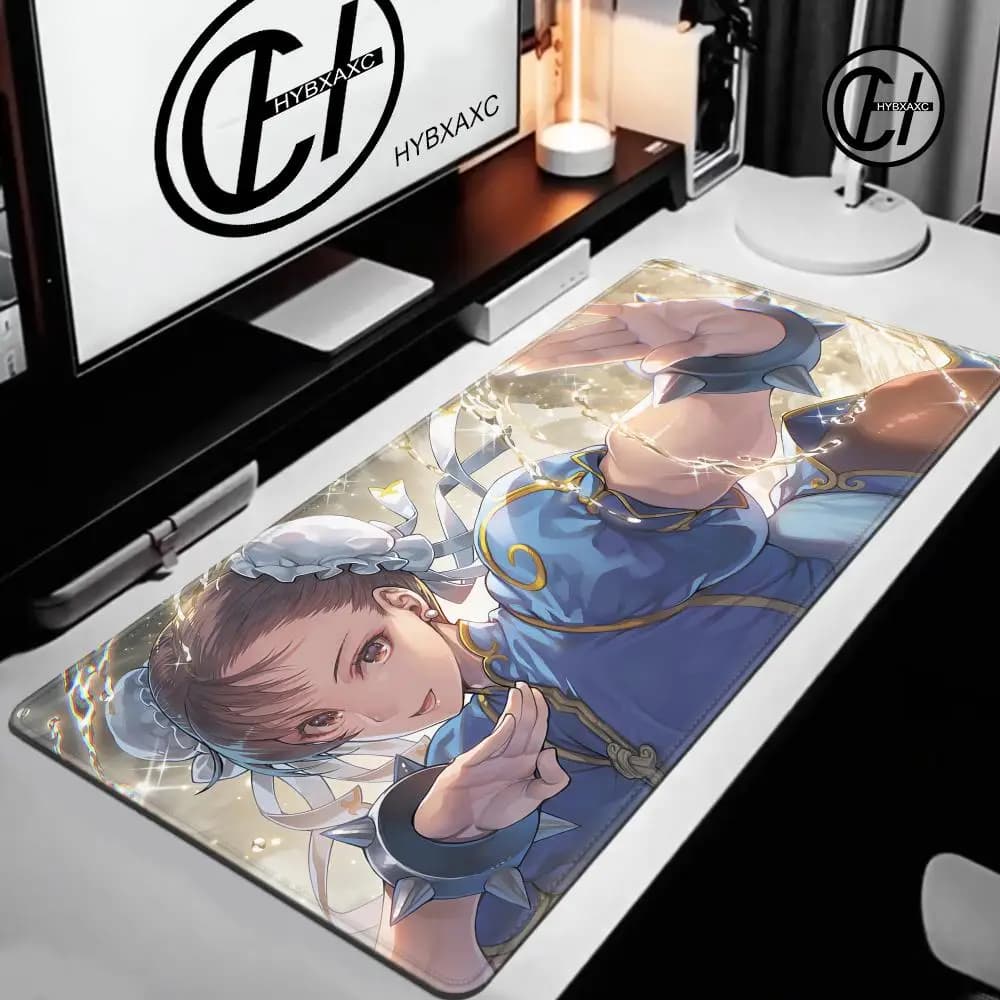 Tappetino per mouse Hot Cute Kawii Girl Chun-Li, accessori da gioco per laptop, tappetino per mouse grande, tappetino da scrivania, tappetino per tastiera da computer per giocatori