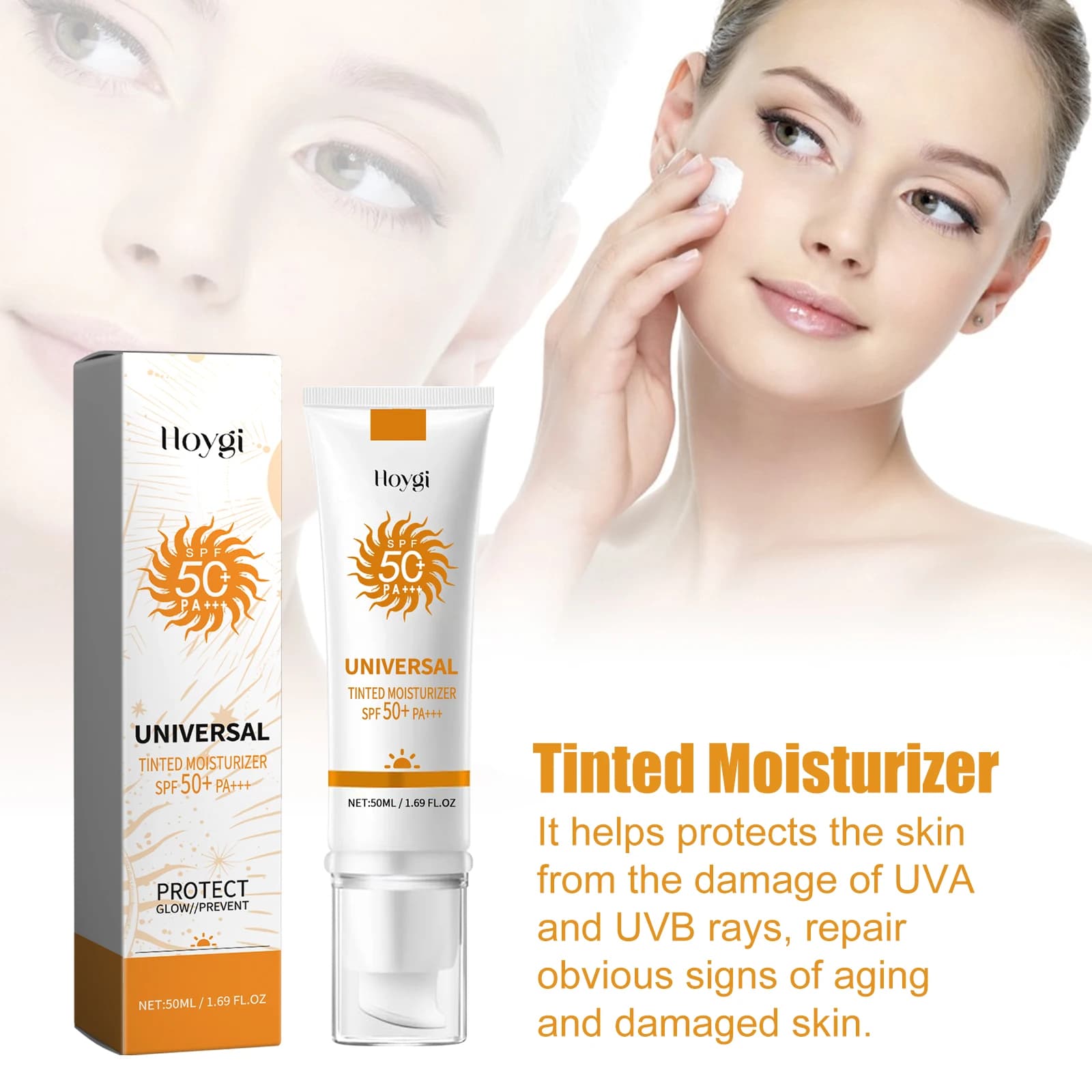 Solar Cream Viso Background Solar Block Insulation UV Protection Skin Update Hydrating Oil Control Waterproof Solar Protection Spf50 +
