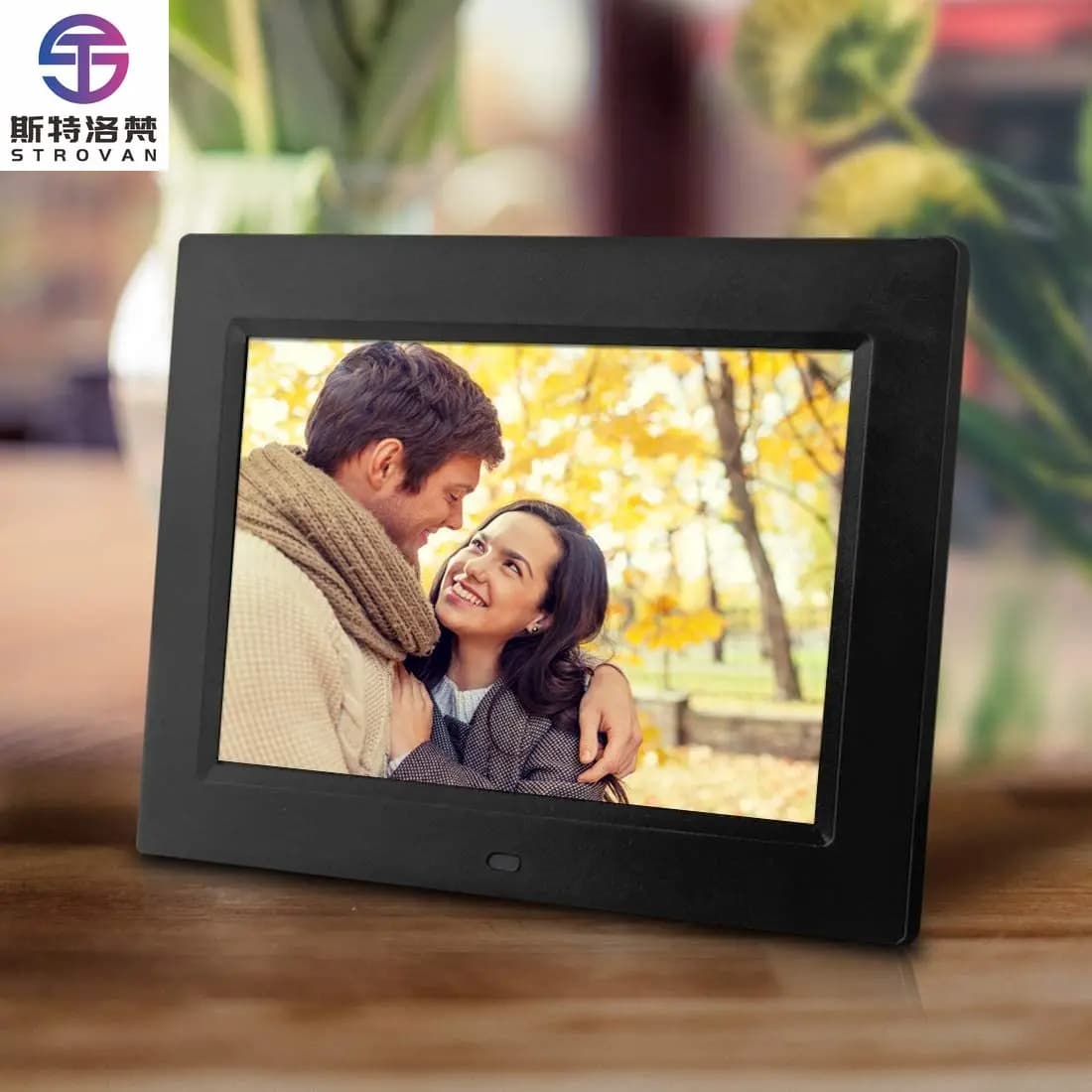 Lettore video con cornice digitale da 8 pollici con supporto per calendario diapositive con telecomando Scheda SD USB