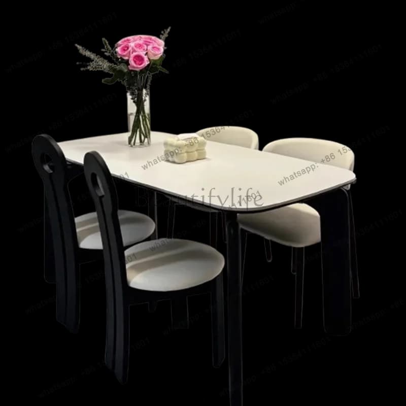 Tavoli da Pranzo FGSquare in Legno Bianco con Gambe Alte, Economici, Salvaspazio, di Lusso, Moderni, Mesas De Jantar, Arredamento per la Casa