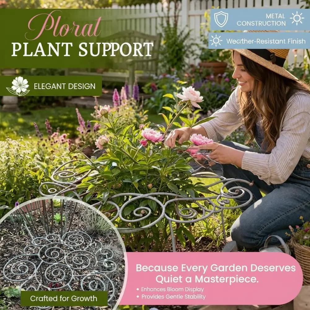 Outdoor Potted Flower Support Holder Prevent Drooping Stable Rack Practical Gardening Accessory For Yard Plant Care